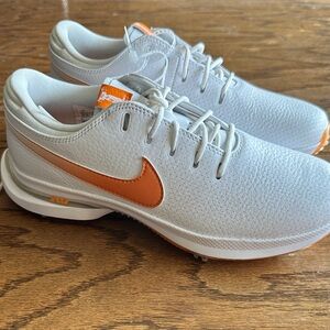 Nike Air White and Orange Golf Shoes